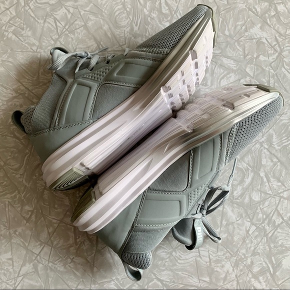 Puma Gray Mesh Mid Lace-Up Enzo Sneakers 7 - Picture 5 of 9